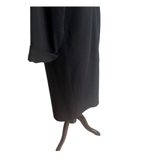 Top Shop Solid Black Longline Open Front Cardigan Size 6 Lagenlook Minimalist - Picture 10 of 13